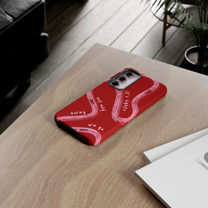 Red and Pink Lights Out F1 Phone Case Design, Trendy F1 Gift, Formula 1 Gift, Cute F1 Phone Case, Unique Formula One Phone Case