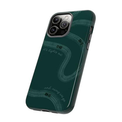 F1 Phone Case Monochrome Green Painted "its lights out and away we go", Trendy F1 Gift, Formula 1 Gift, Cute F1 Phone Case, Phone Case