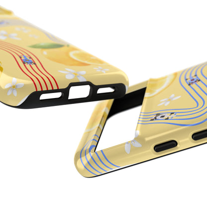 Yellow F1 Racing Bulls and Lemons Phone Case, Trendy F1 Gift, Formula 1 Gift, Cute Fruit F1 Phone Case, Unique Phone Case