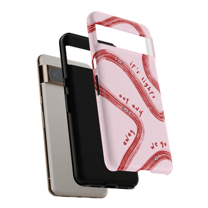 Pink and Red Lights Out F1 Phone Case Design, Trendy F1 Gift, Formula 1 Gift, Cute F1 Phone Case, Unique Formula One Phone Case