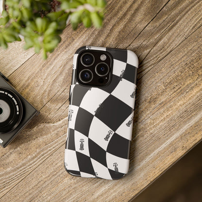 F1 Phone Case Black and White Checkered Design, Trendy F1 Gift, Formula 1 Gift, Cute F1 Phone Case, Unique Formula One Phone Case