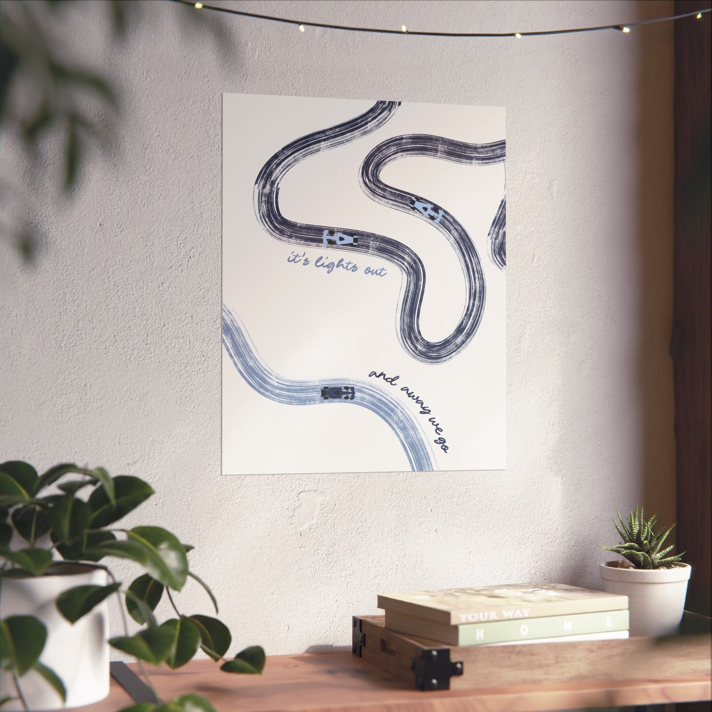 Blue F1 Matte Vertical Poster | F1 Giclée Art Print (US SIZING)