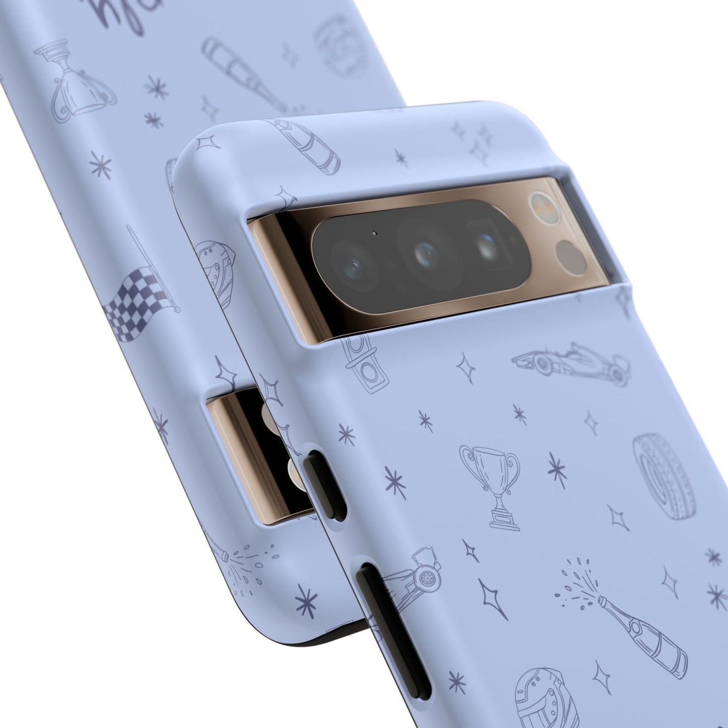 Blue Doodle "Simply Lovely" F1 Phone Case Design