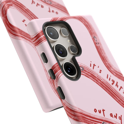 Pink and Red Lights Out F1 Phone Case Design, Trendy F1 Gift, Formula 1 Gift, Cute F1 Phone Case, Unique Formula One Phone Case