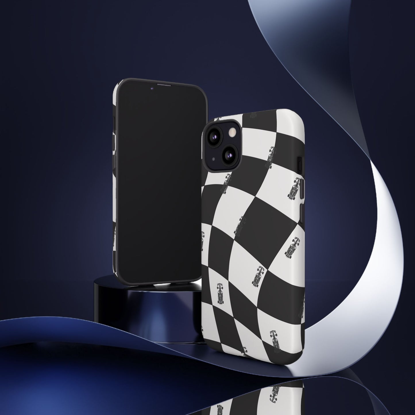 F1 Phone Case Black and White Checkered Design, Trendy F1 Gift, Formula 1 Gift, Cute F1 Phone Case, Unique Formula One Phone Case