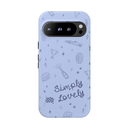 Blue Doodle "Simply Lovely" F1 Phone Case Design
