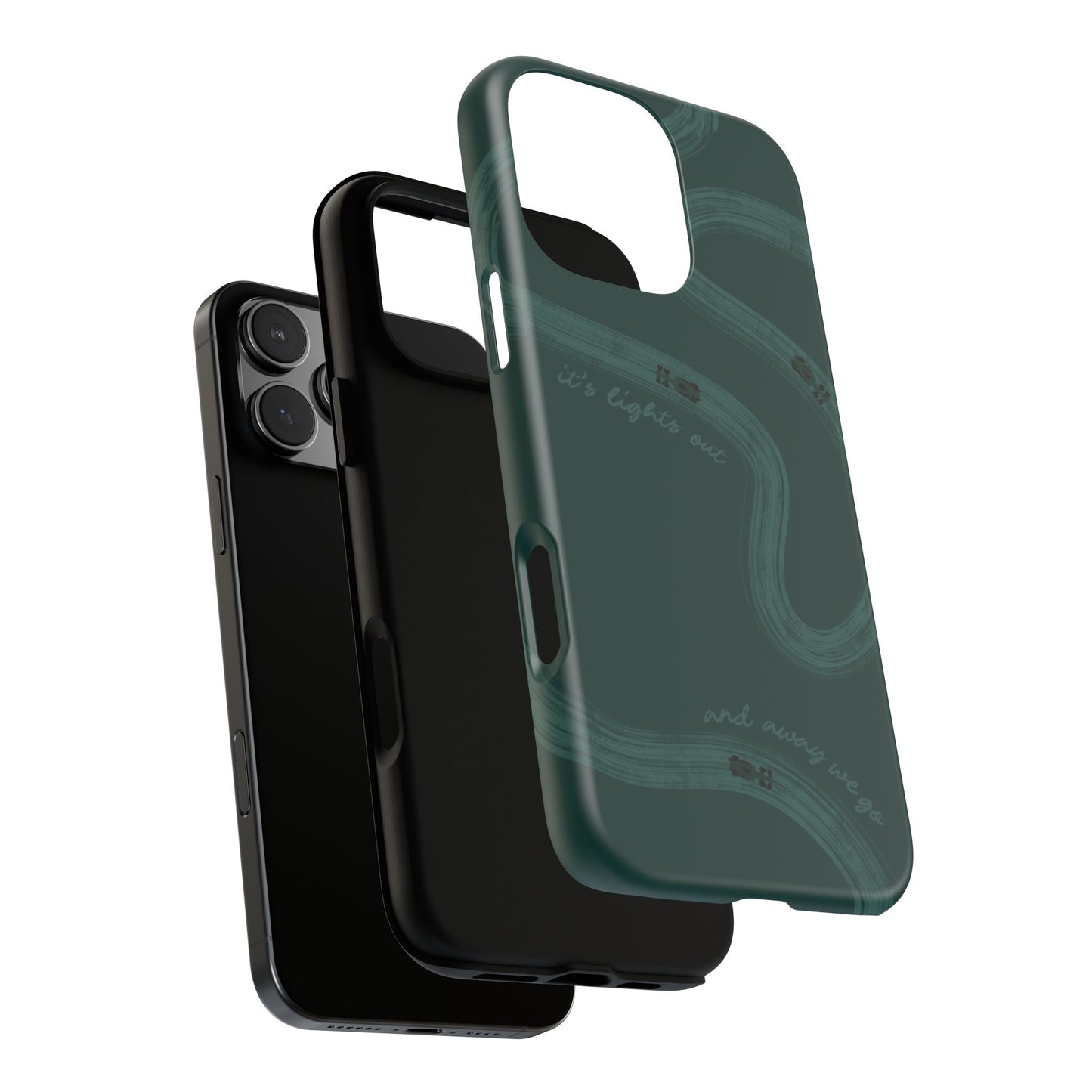 F1 Phone Case Monochrome Green Painted "its lights out and away we go", Trendy F1 Gift, Formula 1 Gift, Cute F1 Phone Case, Phone Case
