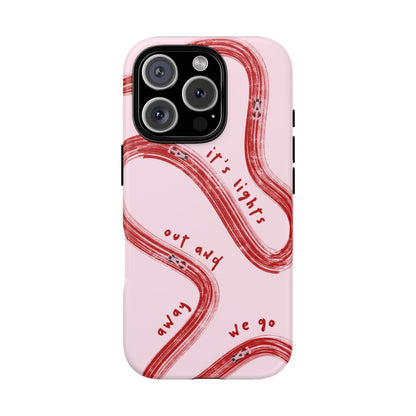 Pink and Red Lights Out F1 Phone Case Design, Trendy F1 Gift, Formula 1 Gift, Cute F1 Phone Case, Unique Formula One Phone Case