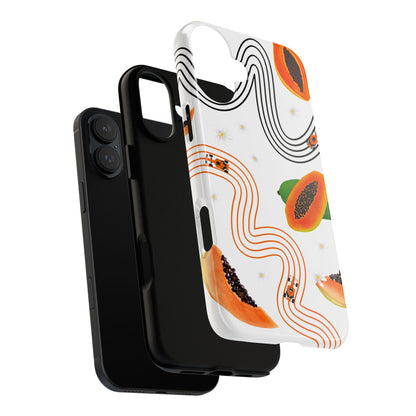 F1 McLaren and Papaya Phone Case , Trendy F1 Gift, Formula 1 Gift, Cute Fruit F1 Phone Case, Unique Phone Case