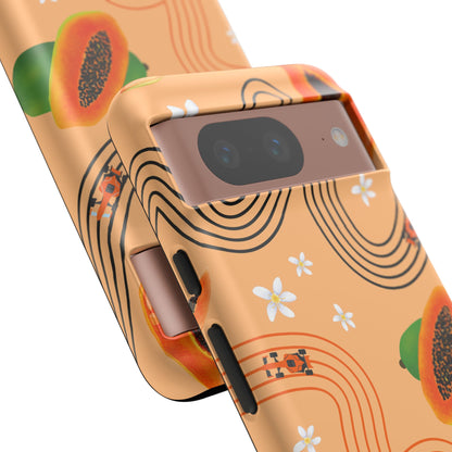 Orange F1 McLaren and Papaya Phone Case, Trendy F1 Gift, Formula 1 Gift, Cute Fruit F1 Phone Case, Unique Phone Case