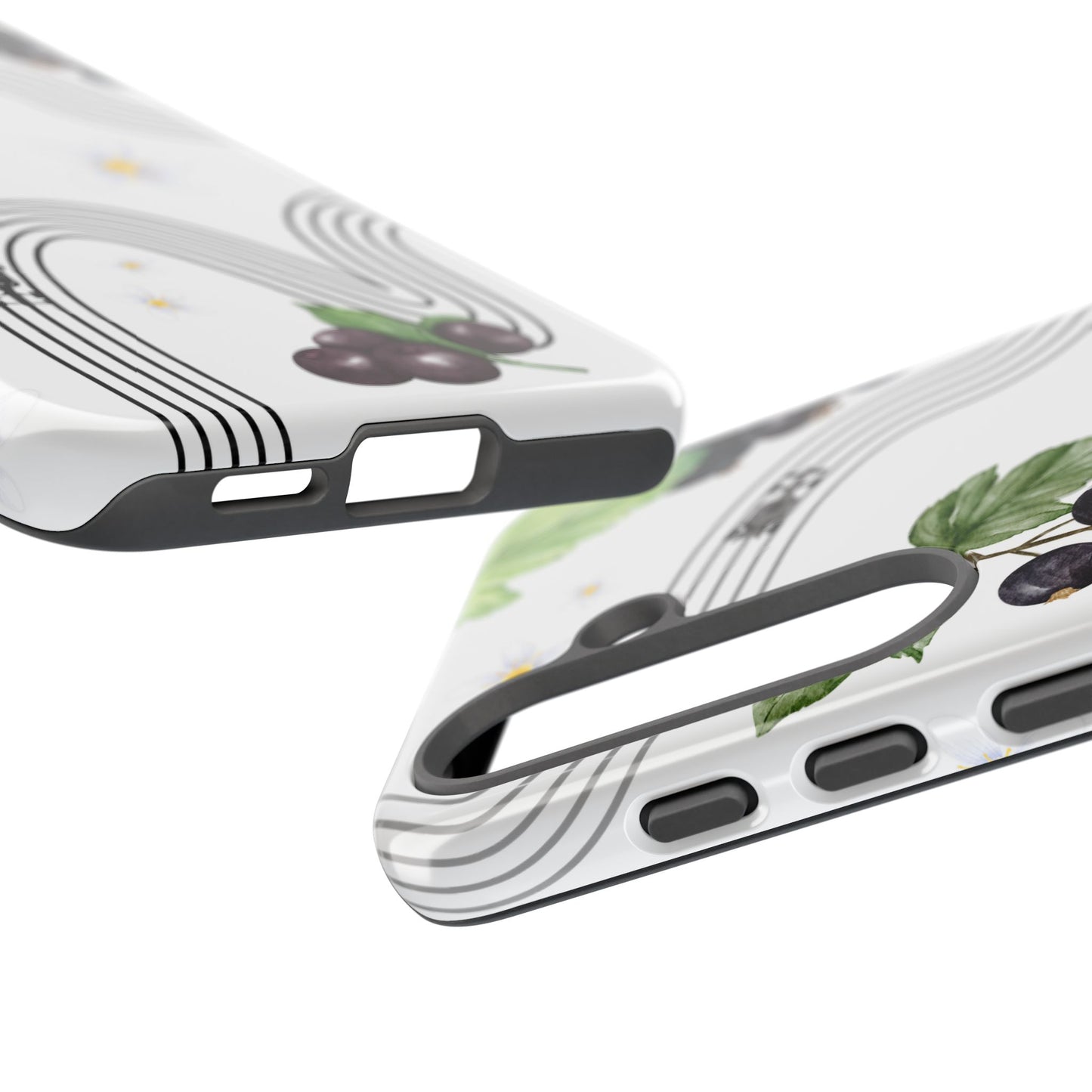 F1 Cadillac and Black Currants Phone Case, Trendy F1 Gift, Formula 1 Gift, Cute Fruit F1 Phone Case, Unique Phone Case