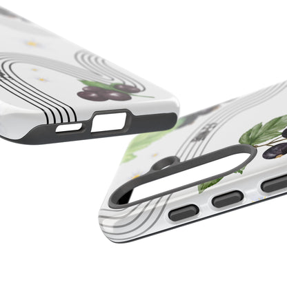F1 Cadillac and Black Currants Phone Case, Trendy F1 Gift, Formula 1 Gift, Cute Fruit F1 Phone Case, Unique Phone Case