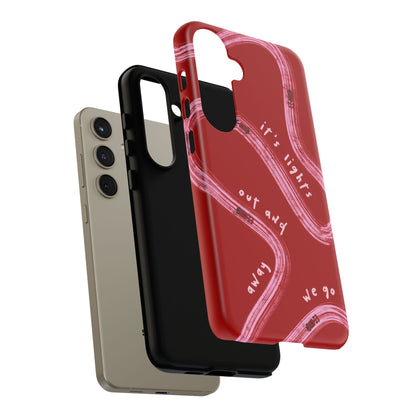 Red and Pink Lights Out F1 Phone Case Design, Trendy F1 Gift, Formula 1 Gift, Cute F1 Phone Case, Unique Formula One Phone Case