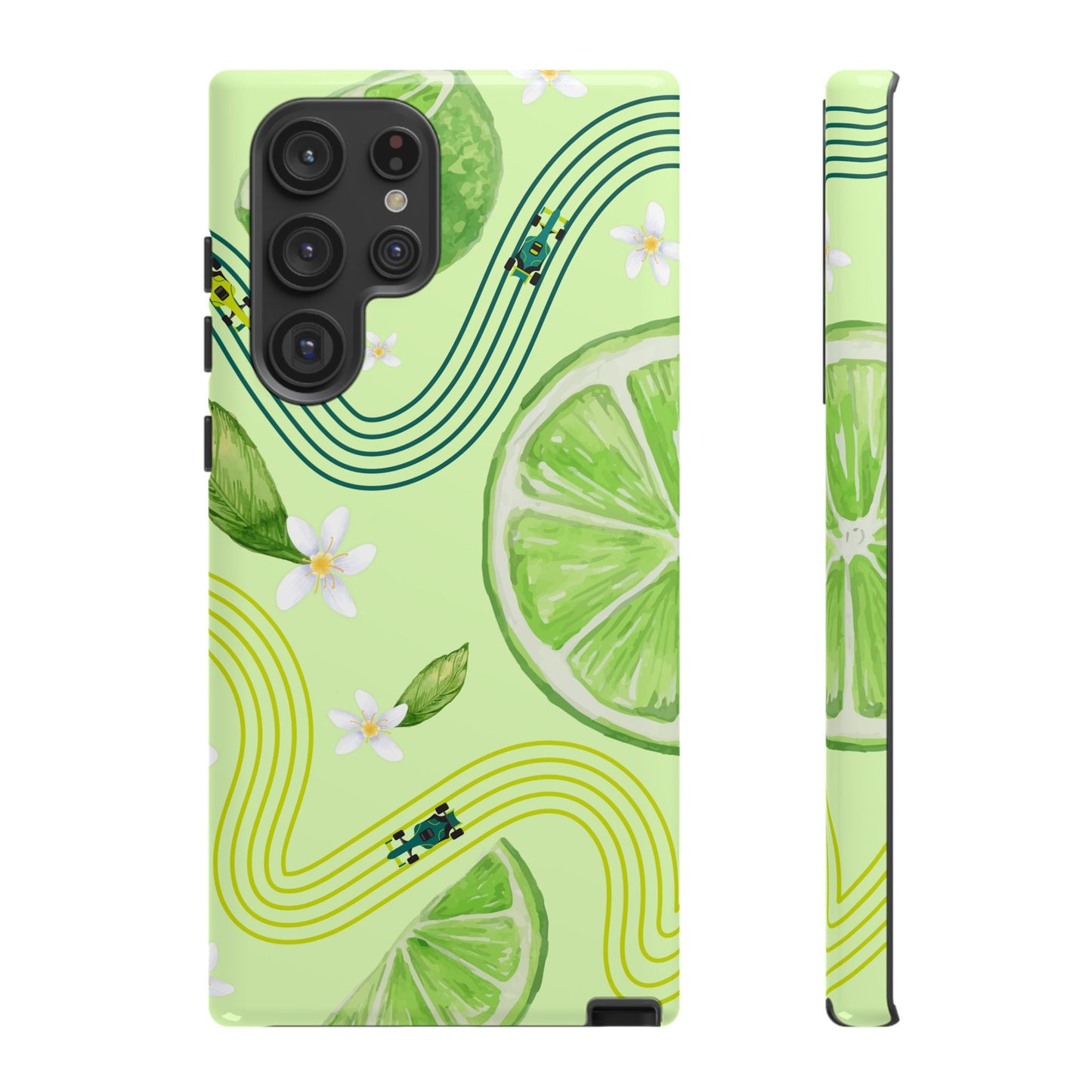 Green F1 Aston Martin and Lime Phone Case, Trendy F1 Gift, Formula 1 Gift, Cute Fruit F1 Phone Case, Unique Phone Case