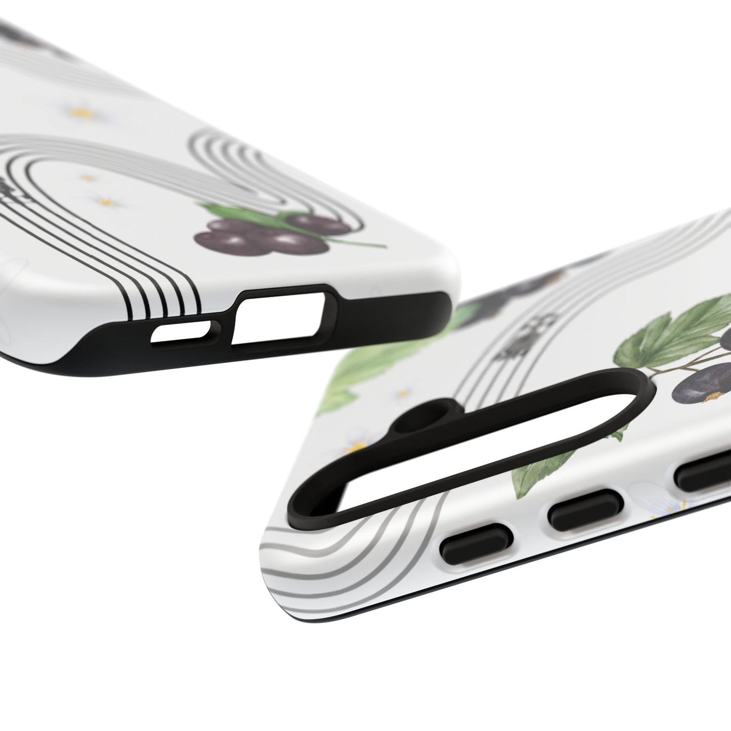 F1 Cadillac and Black Currants Phone Case, Trendy F1 Gift, Formula 1 Gift, Cute Fruit F1 Phone Case, Unique Phone Case