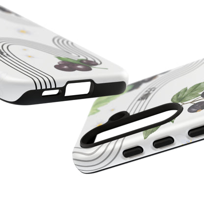 F1 Cadillac and Black Currants Phone Case, Trendy F1 Gift, Formula 1 Gift, Cute Fruit F1 Phone Case, Unique Phone Case