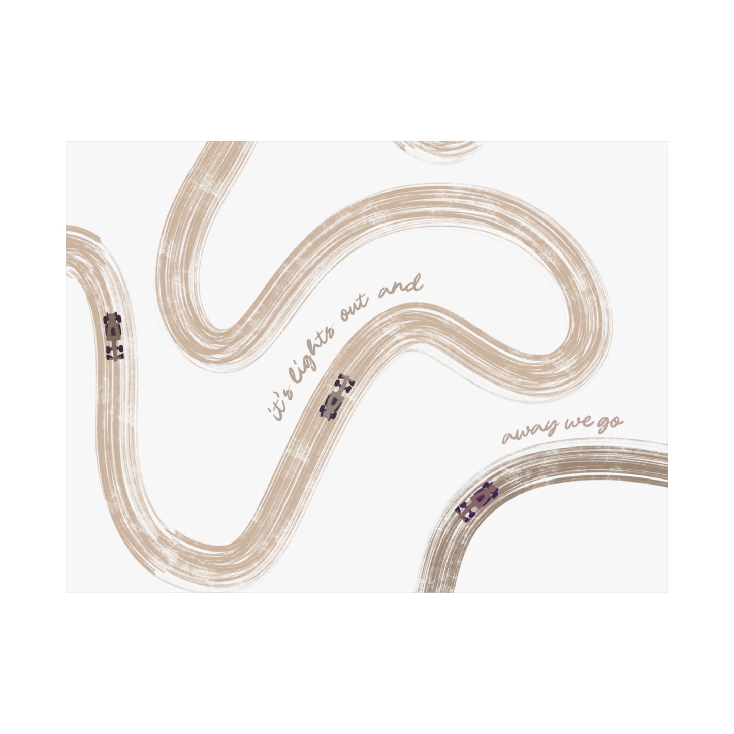 Neutral Beige F1 Matte Horizontal Poster | US SIZING