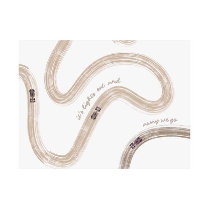 Neutral Beige F1 Matte Horizontal Poster | US SIZING