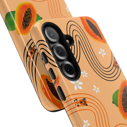 Orange F1 McLaren and Papaya Phone Case, Trendy F1 Gift, Formula 1 Gift, Cute Fruit F1 Phone Case, Unique Phone Case