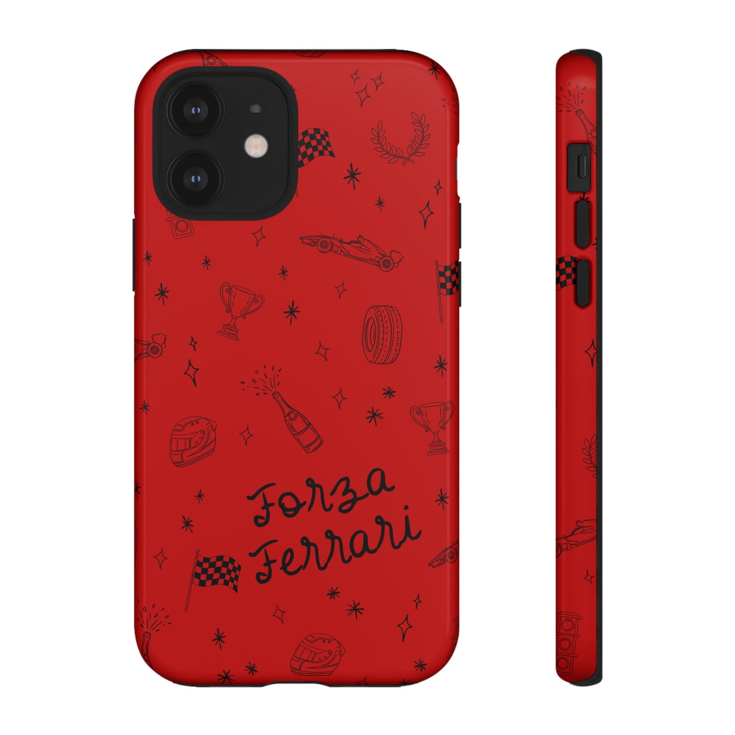 F1 Ferrari Racing Doodle "Forza Ferrari" F1 Phone Case Design