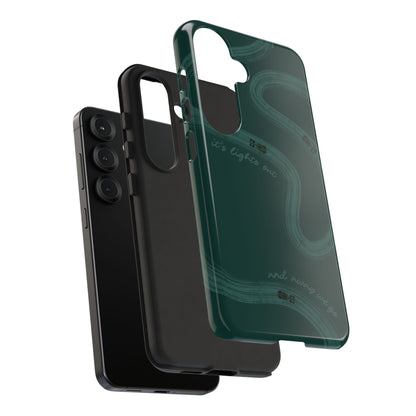 F1 Phone Case Monochrome Green Painted "its lights out and away we go", Trendy F1 Gift, Formula 1 Gift, Cute F1 Phone Case, Phone Case