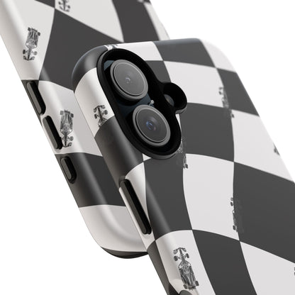 F1 Phone Case Black and White Checkered Design, Trendy F1 Gift, Formula 1 Gift, Cute F1 Phone Case, Unique Formula One Phone Case