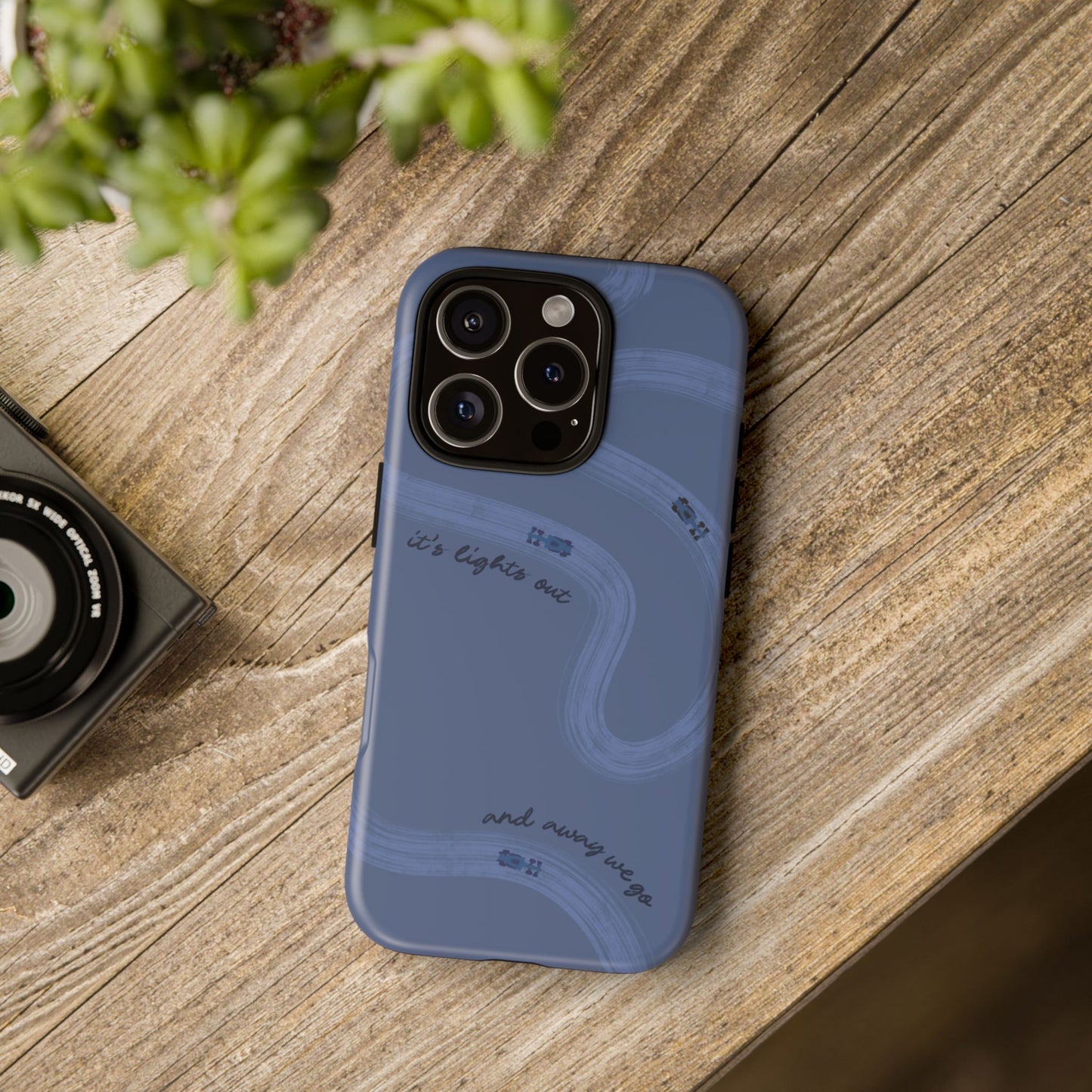 F1 Phone Case Monochrome Dark Blue Painted "its lights out and away we go", Trendy F1 Gift, Formula 1 Gift, Cute F1 Phone Case, Phone Case