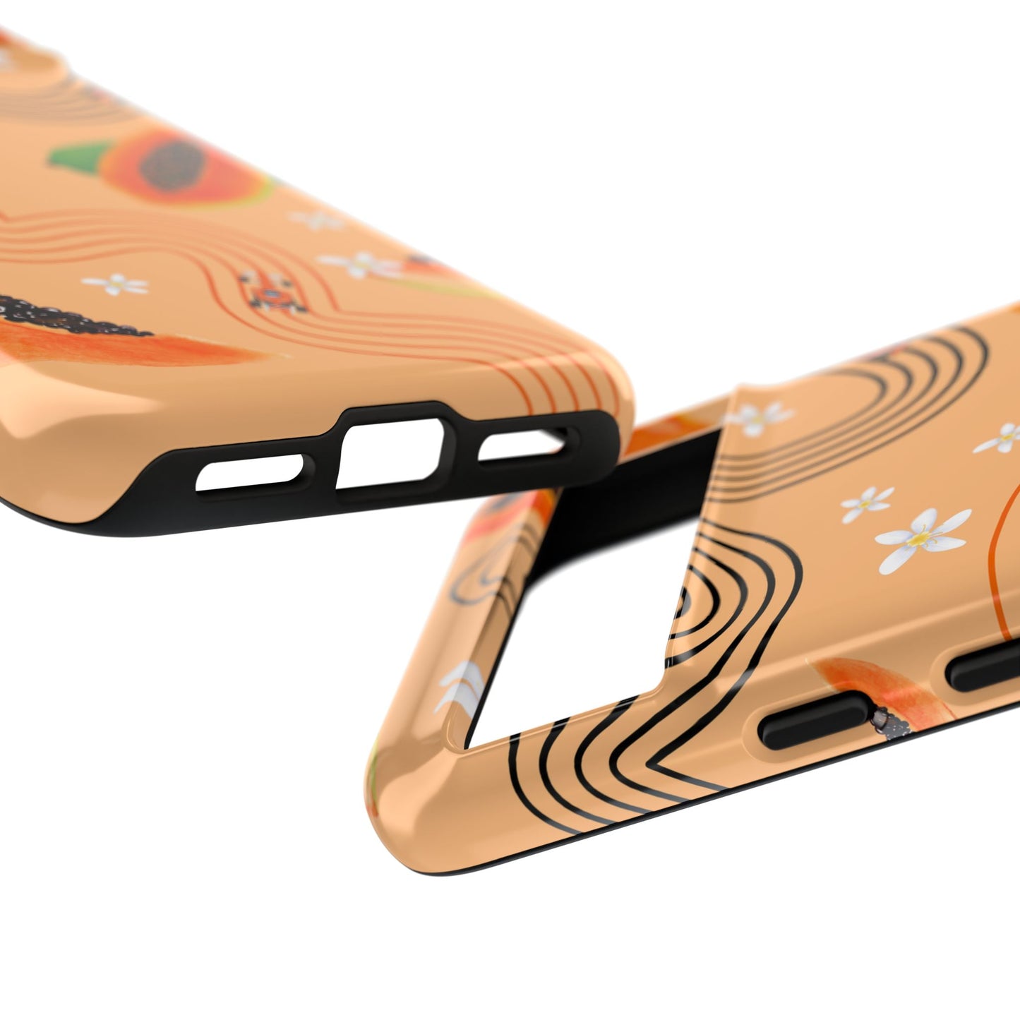 Orange F1 McLaren and Papaya Phone Case, Trendy F1 Gift, Formula 1 Gift, Cute Fruit F1 Phone Case, Unique Phone Case