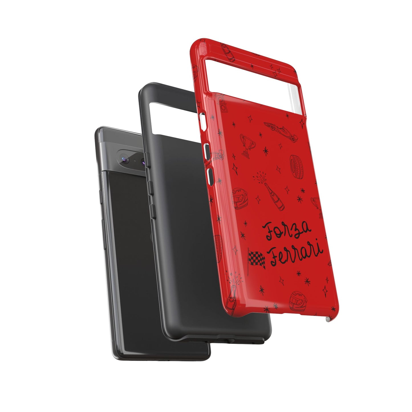 F1 Ferrari Racing Doodle "Forza Ferrari" F1 Phone Case Design