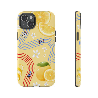 Yellow F1 Racing Bulls and Lemons Phone Case, Trendy F1 Gift, Formula 1 Gift, Cute Fruit F1 Phone Case, Unique Phone Case