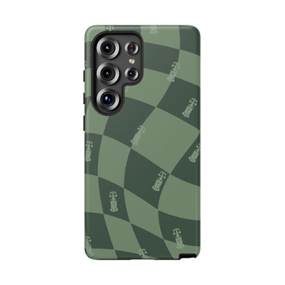 F1 Phone Case Green Checkerboard Design, Trendy F1 Gift, Formula 1 Gift, Cute F1 Phone Case, Unique Formula One Phone Case