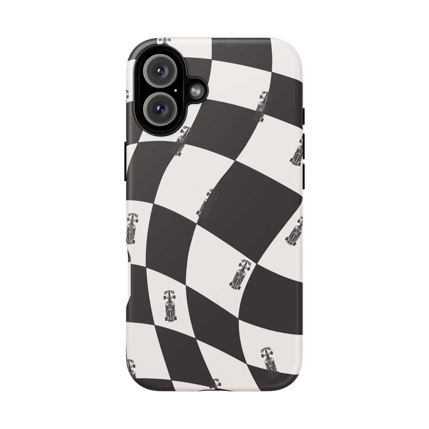 F1 Phone Case Black and White Checkered Design, Trendy F1 Gift, Formula 1 Gift, Cute F1 Phone Case, Unique Formula One Phone Case