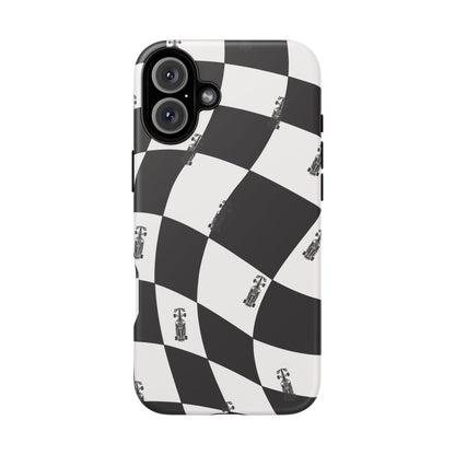 F1 Phone Case Black and White Checkered Design, Trendy F1 Gift, Formula 1 Gift, Cute F1 Phone Case, Unique Formula One Phone Case