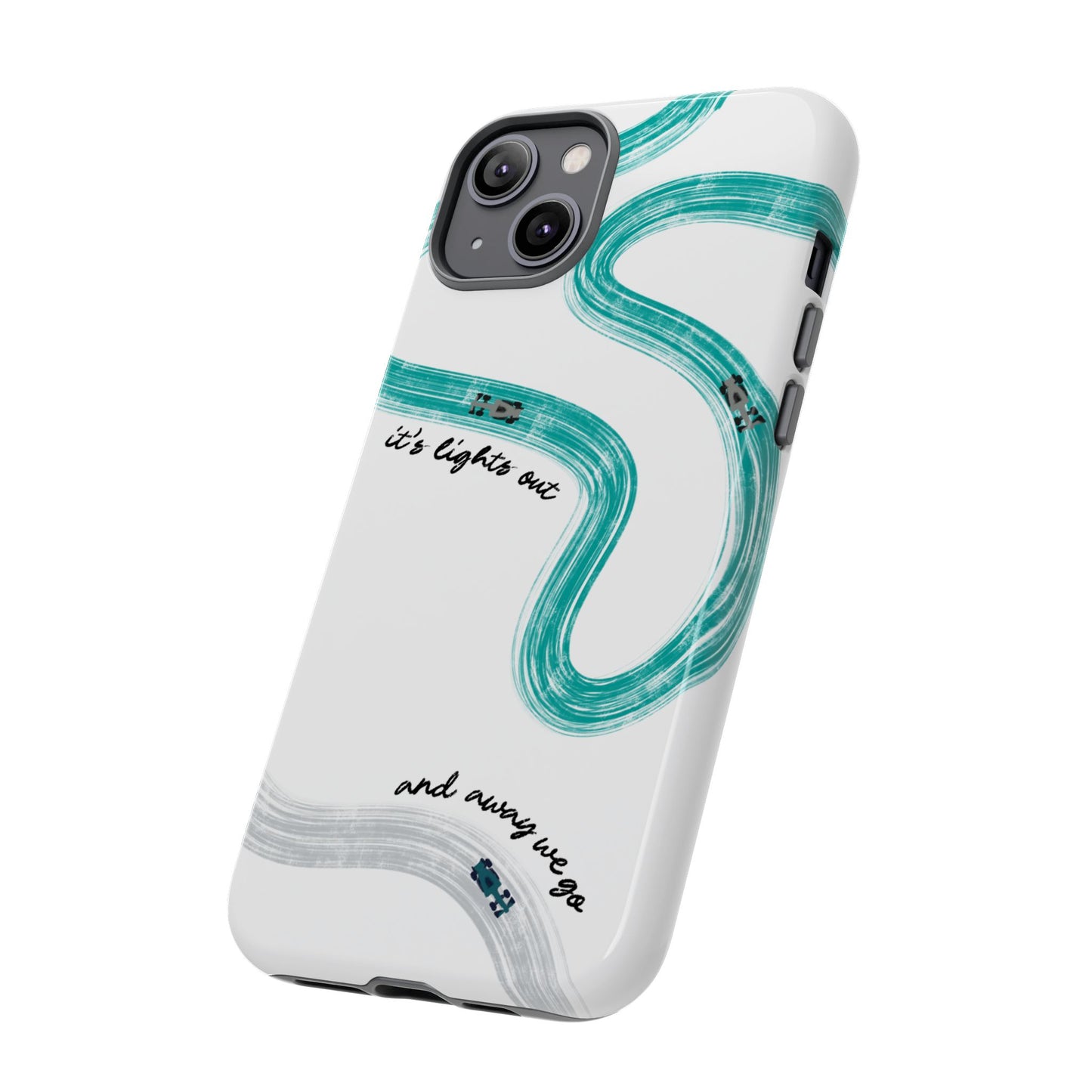 Mercedes F1 Phone Case Painted "its lights out and away we go", Trendy F1 Gift, Formula 1 Gift, Cute F1 Phone Case