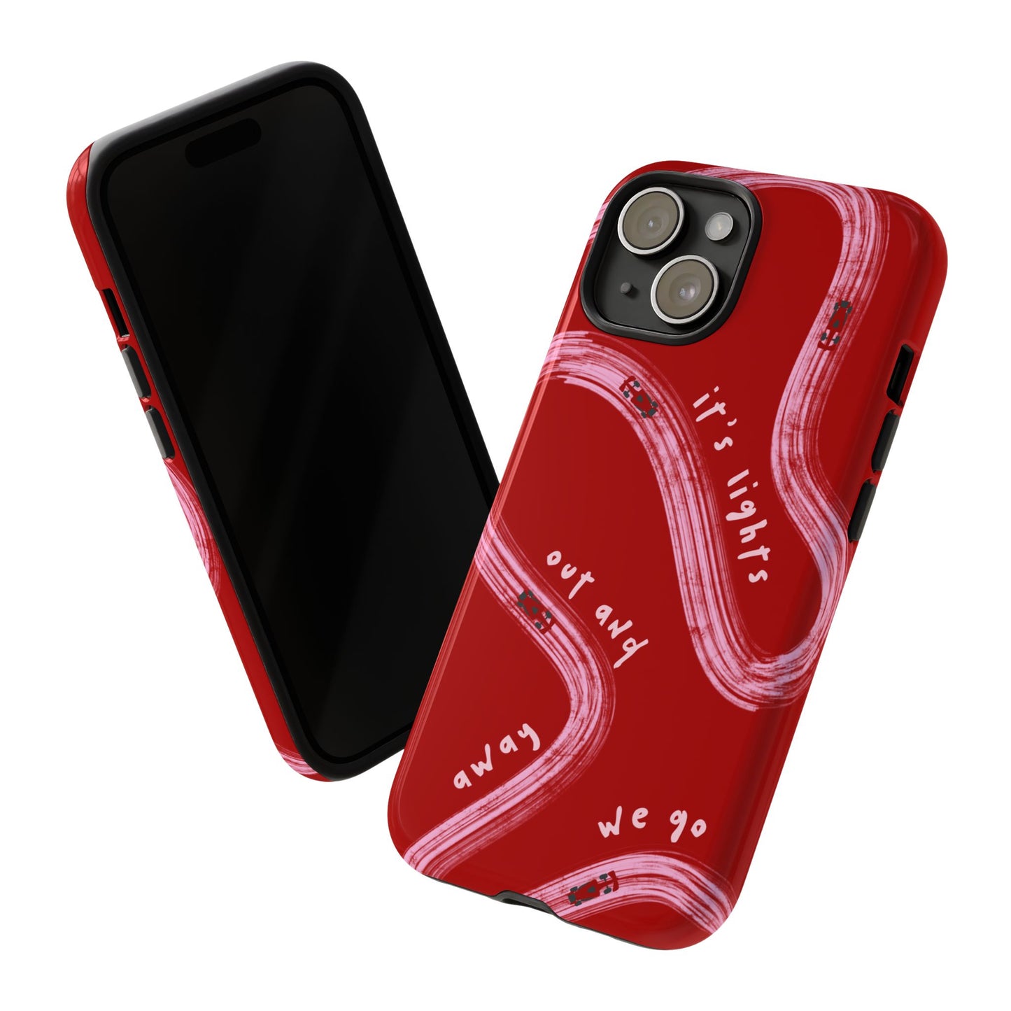 Red and Pink Lights Out F1 Phone Case Design, Trendy F1 Gift, Formula 1 Gift, Cute F1 Phone Case, Unique Formula One Phone Case