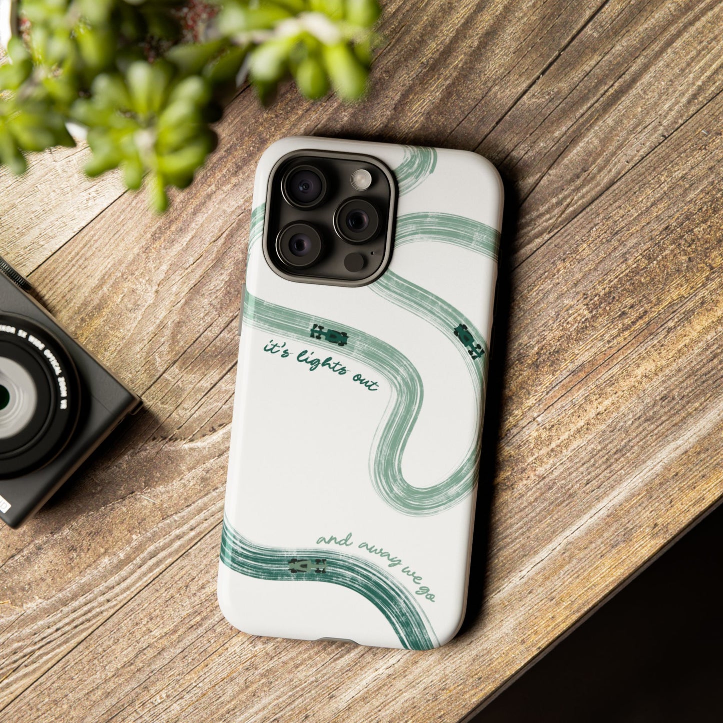 F1 Phone Case Green Painted "its lights out and away we go", Trendy F1 Gift, Formula 1 Gift, Cute F1 Phone Case, Gift for F1 Fans