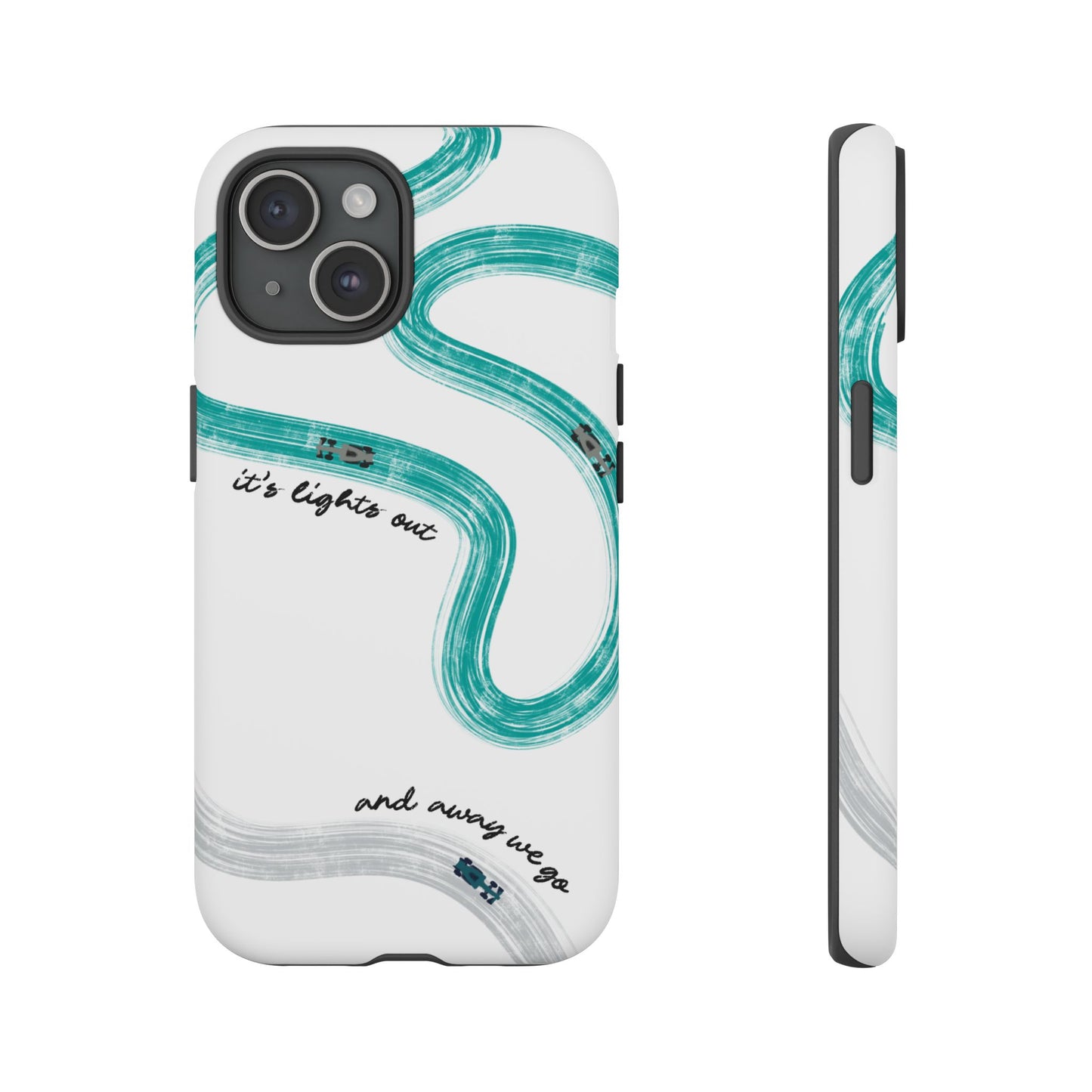 Mercedes F1 Phone Case Painted "its lights out and away we go", Trendy F1 Gift, Formula 1 Gift, Cute F1 Phone Case