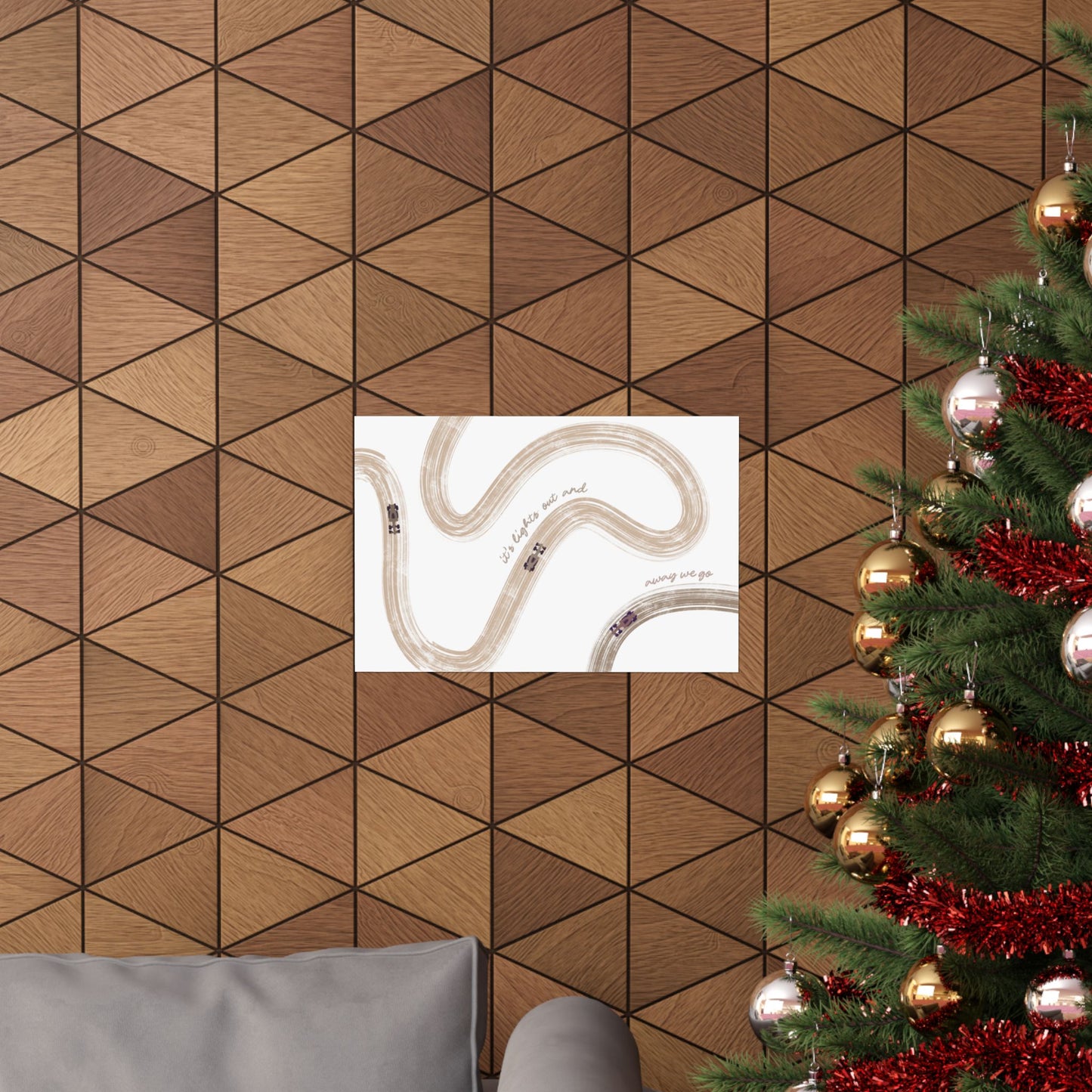 Neutral Beige F1 Matte Horizontal Poster | US SIZING