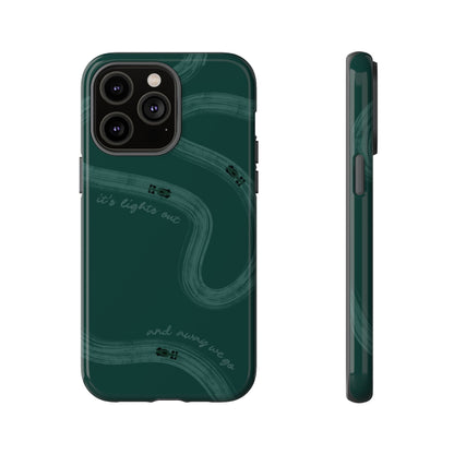 F1 Phone Case Monochrome Green Painted "its lights out and away we go", Trendy F1 Gift, Formula 1 Gift, Cute F1 Phone Case, Phone Case