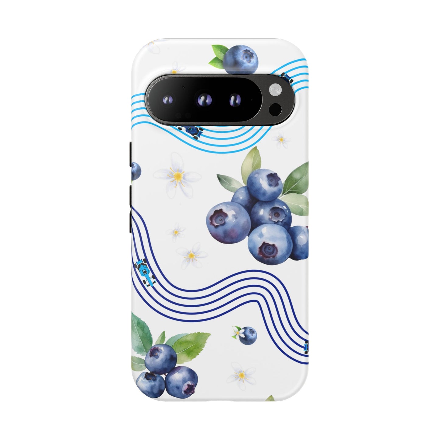 F1 Williams and Blueberries Phone Case, Trendy F1 Gift, Formula 1 Gift, Cute Fruit F1 Phone Case, Unique Phone Case