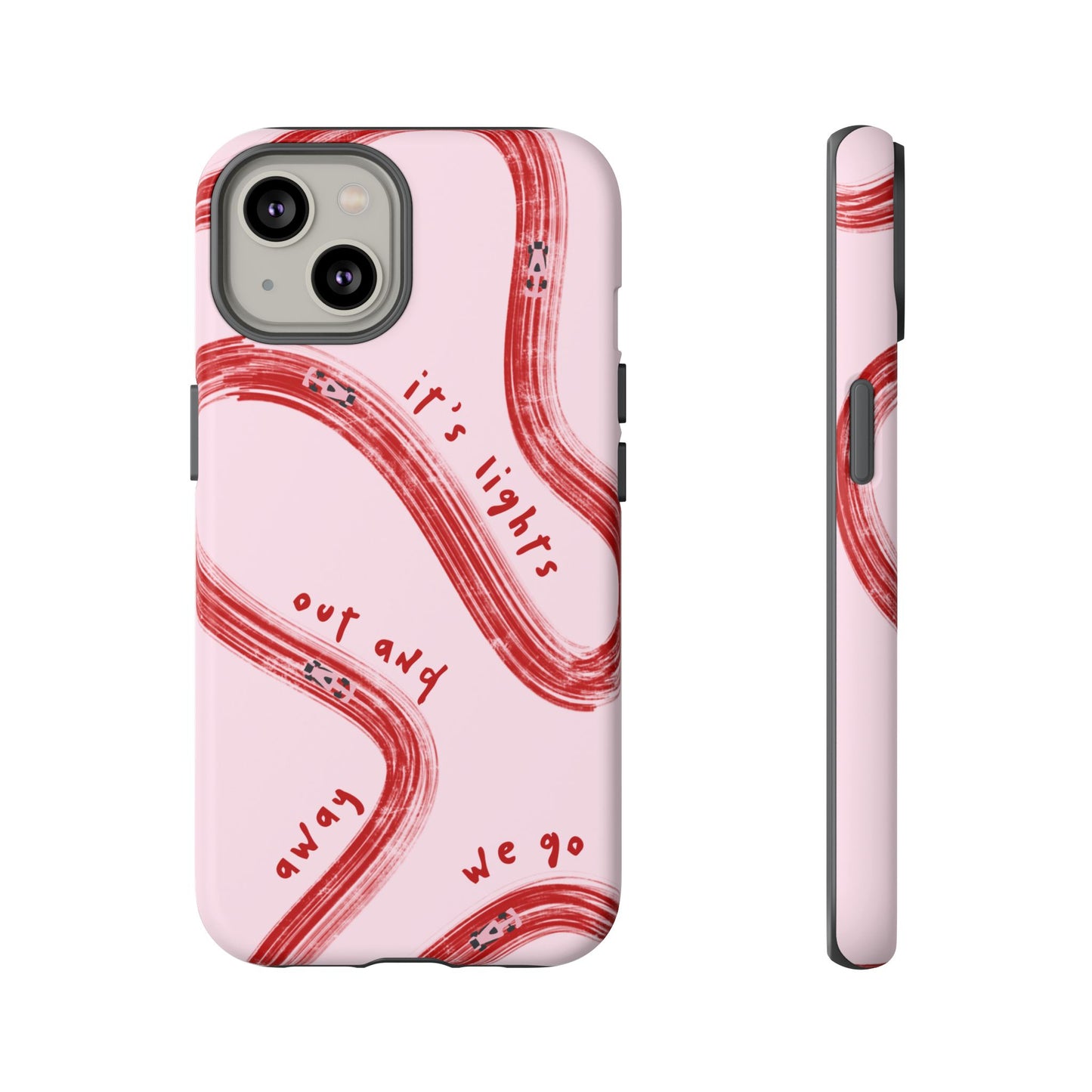 Pink and Red Lights Out F1 Phone Case Design, Trendy F1 Gift, Formula 1 Gift, Cute F1 Phone Case, Unique Formula One Phone Case