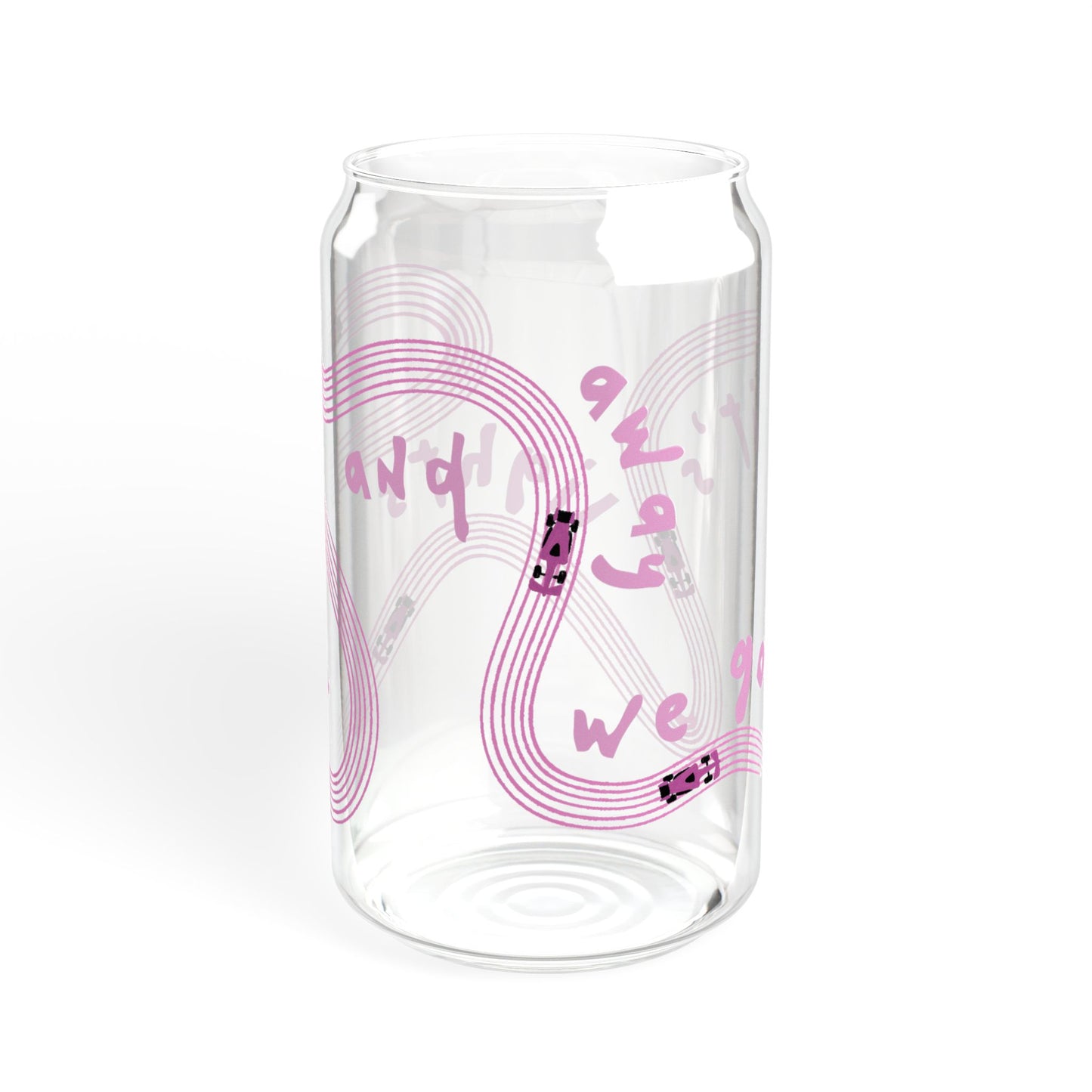 F1 Pink It's Lights Out sipper glass | 16oz