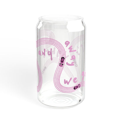 F1 Pink It's Lights Out sipper glass | 16oz