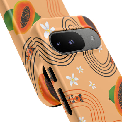 Orange F1 McLaren and Papaya Phone Case, Trendy F1 Gift, Formula 1 Gift, Cute Fruit F1 Phone Case, Unique Phone Case