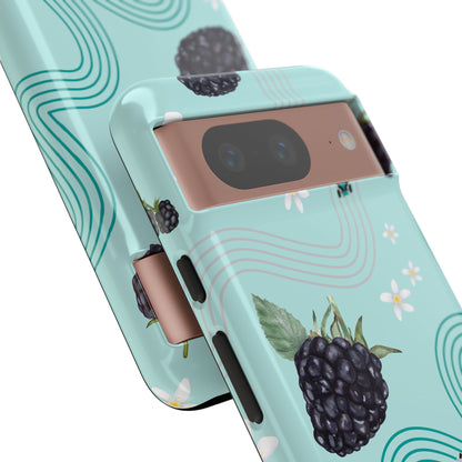 Teal F1 Mercedes and Blackberries Phone Case , Trendy F1 Gift, Formula 1 Gift, Cute Fruit F1 Phone Case, Unique Phone Case